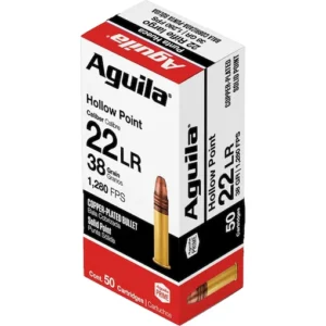 Aguila Super Extra High Velocity 22LR Ammo 38 Grain Plated Hollow Point