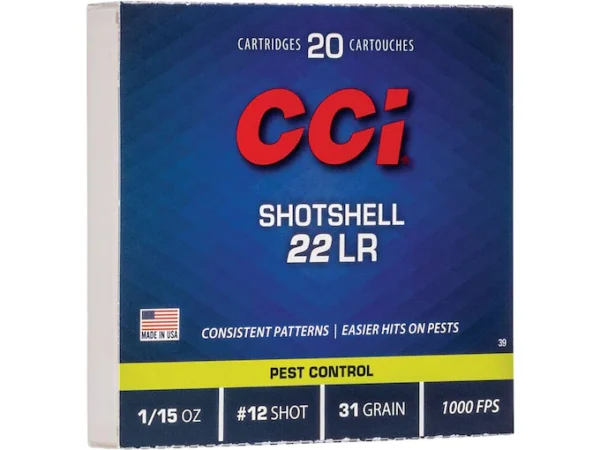 CCI Shotshell 22LR Ammo 31 Grain Lead Shot